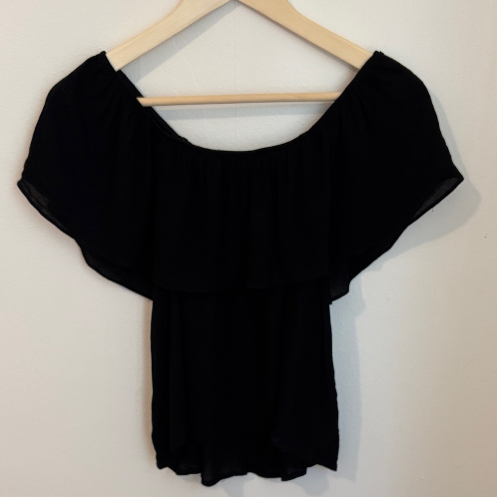 Elegant Black Off-Shoulder Women's Top